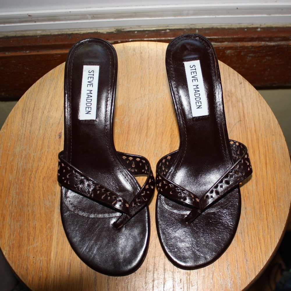 LIGHT USE Steve Madden Kitten Heel Leather 7
